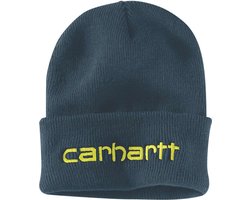 Carhartt KNIT INSULATED LOGO GRAPHIC CUFFED BEANIE - Blauw