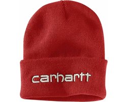 Carhartt KNIT INSULATED LOGO GRAPHIC CUFFED BEANIE - Rood