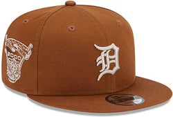 Detroit Tigers Cap - Team Side Patch - Limited Edition - Maat S/M Verstelbaar - Snapback - 9Fifty - Bruin - New Era Caps - Pet Heren - Pet Dames - Petten