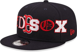 Boston Red Sox Typo Patch Navy 9FIFTY Snapback Cap