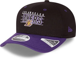 New Era LA Lakers NBA Team Black 9FIFTY Stretch Snap Cap