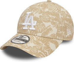 New Era LA Dodgers MLB Summer All Over Print Light Beige 9FORTY Adjustable Cap