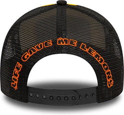 New Era Lemon Stand Patch Yellow A-Frame Trucker Cap