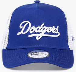 PET NEW ERA LOS ANGELES DODGERS TEAM SCRIPT TRUCKER CAP
