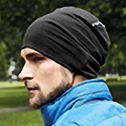 Beechfield Unisex Hemsedal Cotton Slouch Beanie (Zwart)