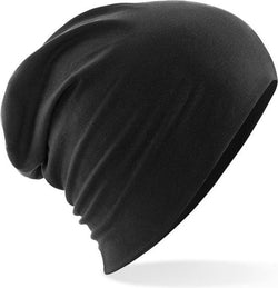 Beechfield Unisex Hemsedal Cotton Slouch Beanie (Zwart)