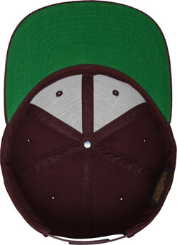 Flexfit/Yupoong - Classic Snapback - Kleur Maroon/Groen- 6089M