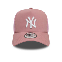 New Era New York Yankees League Essential Dark Pink 9FORTY A-Frame Trucker Adjustable Cap