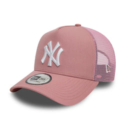 New Era New York Yankees League Essential Dark Pink 9FORTY A-Frame Trucker Adjustable Cap