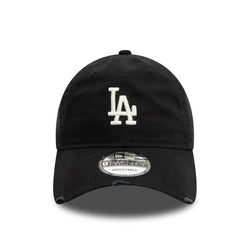 New Era LA Dodgers Distressed Black 9TWENTY Adjustable Cap