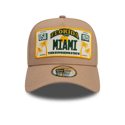 New Era New Era Miami License Plate Beige 9FORTY A-Frame Adjustable Cap