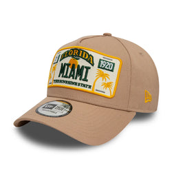New Era New Era Miami License Plate Beige 9FORTY A-Frame Adjustable Cap