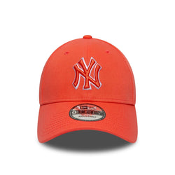 New Era New York Yankees Team Outline Orange 9FORTY Adjustable Cap