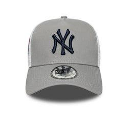 New Era New York Yankees MLB Side Patch Grey 9FORTY A-Frame Trucker Adjustable Cap