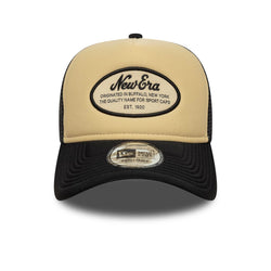 New Era Oval Patch Black 9FORTY E-Frame Trucker Adjustable Cap