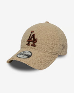 New Era Los Angeles Dodgers Borg 9FORTY cap beige bruin