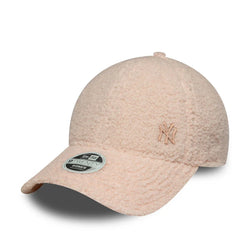 New Era New York Yankees Womens MLB Borg Pastel Pink 9FORTY Adjustable Cap