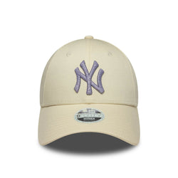 New Era New York Yankees Womens MLB Metallic Logo Light Beige 9FORTY Pet