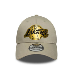 New Era LA Lakers NBA Metallic Light Beige 9FORTY Cap