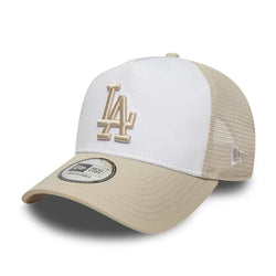 New Era LA Dodgers MLB Light Beige 9FORTY A-Frame Trucker Cap