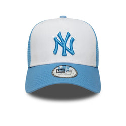 New Era New York Yankees MLB Pastel Blue 9FORTY A-Frame Trucker Cap