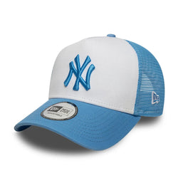New Era New York Yankees MLB Pastel Blue 9FORTY A-Frame Trucker Cap