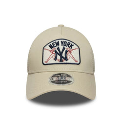 New Era New York Yankees MLB Patch Cream 9FORTY M-Crown A-Frame Trucker Cap