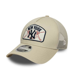 New Era New York Yankees MLB Patch Cream 9FORTY M-Crown A-Frame Trucker Cap