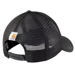 Carhartt Canvas Mesh-Back Logo Graphic Cap Black/Dark Horizon Blue
