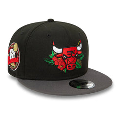 New Era Chicago Bulls NBA Floral Black 9FIFTY Snapback Cap