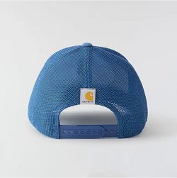 Rugged Flex™ pet met mesh achterkant en patch met scriptlogo - Blauw
