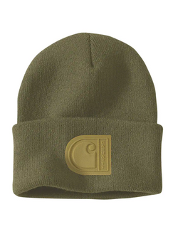 Carhartt Knit Cuffed C Patch Beanie - Green
