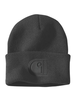 Carhartt Knit Cuffed C Patch Beanie - Black