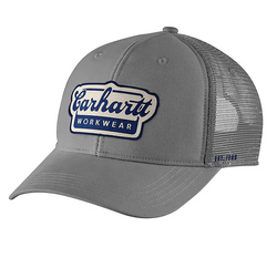 Rugged Flex™ pet met mesh achterkant en patch met scriptlogo - Grijs