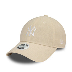 New Era New York Yankees Womens MLB Linen Stone 9FORTY Adjustable Cap