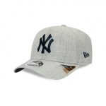 New Era New York Yankees Heather Base Grey Stretch Snap 9fifty Cap
