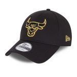 New Era Chicago Bulls Metallic Logo Black 9FORTY Cap