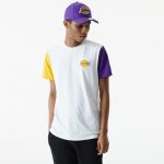 New Era LA Lakers Colour Block White T-Shirt