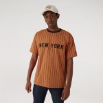 New Era New York Pinstripe Brown Oversized T-Shirt