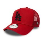 New Era LA Dodgers League Essential Red A-Frame Trucker Cap