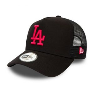 New Era LA Dodgers League Essential Black A-Frame Trucker Cap