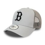 New Era Boston Red Sox League Essential Grey A-Frame Trucker Cap
