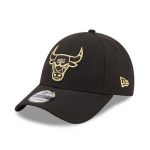 New Era Chicago Bulls Gold Logo Black 9FORTY Cap