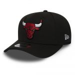 New Era Chicago Bulls Black 9FIFTY Stretch Snap Cap