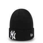 New Era New York Yankees Essential Black Cuff Beanie Hat Black