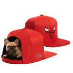 Chicago Bulls Nap Cap Premium Dog Bed - Small