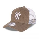 New Era New York Yankees Jersey Beige A-Frame Trucker Cap
