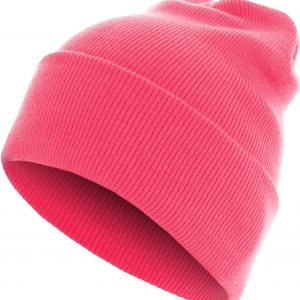 MSTRDS Beanie Beanie Basic Flap Long Version Neon Pink