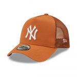 New Era New York Yankees Tonal Mesh Brown A-Frame Trucker Cap