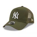 New Era New York Yankees Tonal Mesh Khaki A-Frame Trucker Cap